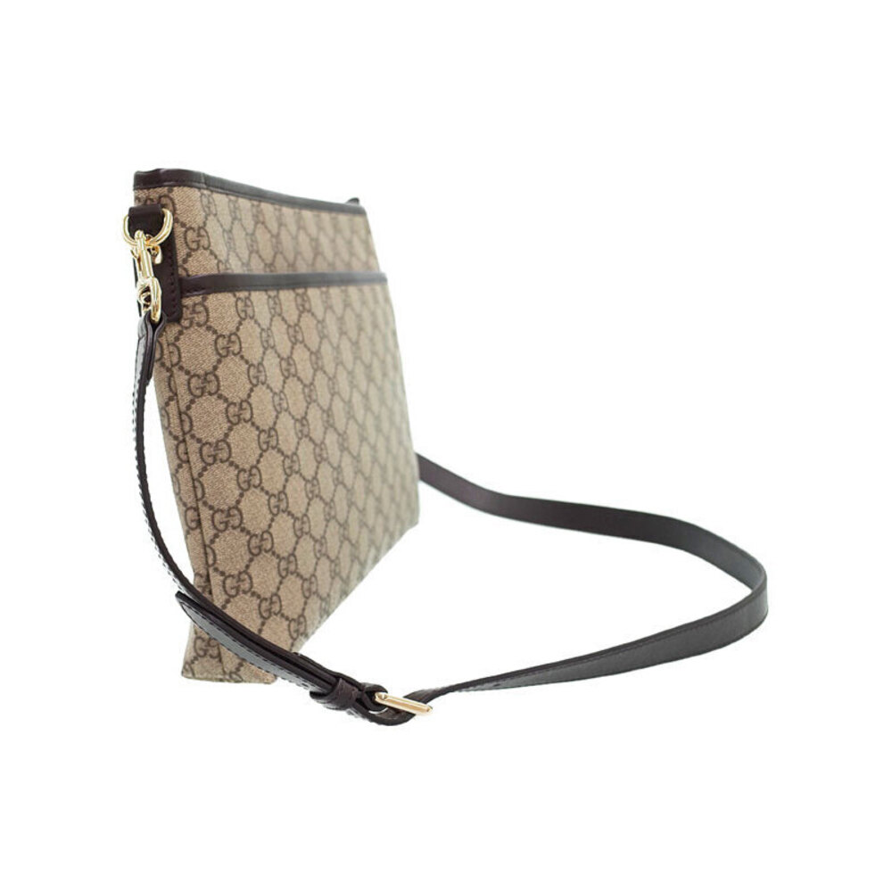 Gucci Flat Brown Messenger Monogram Bag Plus Crossbody GG